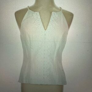 Lilly Pulitzer White Sleeveless top with embroidery